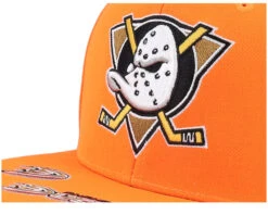 Anaheim Ducks Vintage Hat Trick Orange Snapback - Mitchell & Ness -Mitchell & Ness 196294995808 6