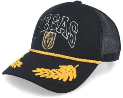Las Vegas Raiders Gold Leaf Hwc Black Trucker - Mitchell & Ness