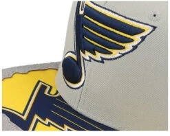St. Louis Blues Munch Time Vintage Grey Snapback - Mitchell & Ness -Mitchell & Ness 196945021016 6