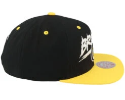 Boston Bruins Transcript Black/Yellow Snapback - Mitchell & Ness -Mitchell & Ness 196945031862 4