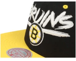 Boston Bruins Transcript Black/Yellow Snapback - Mitchell & Ness -Mitchell & Ness 196945031862 6