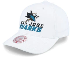 San Jose Sharks All In Pro White Adjustable - Mitchell & Ness