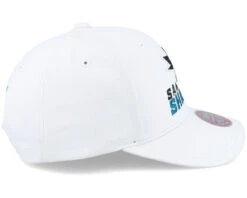 San Jose Sharks All In Pro White Adjustable - Mitchell & Ness -Mitchell & Ness 196945107710 4