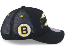 Boston Bruins Team Seal Vintage Black Trucker - Mitchell & Ness -Mitchell & Ness 196945108229 4