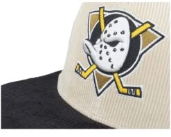 Anaheim Ducks Team Cord Off White/Black Fitted - Mitchell & Ness -Mitchell & Ness 196945134600 6