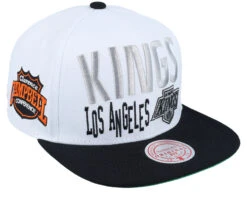 Los Angeles Kings Toss Up Vintage White/Black Snapback - Mitchell & Ness