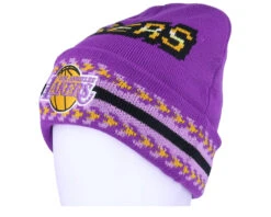Los Angeles Lakers Game On Knit Purple Cuff - Mitchell & Ness -Mitchell & Ness 196945183080 3