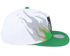 Boston Bruins Hot Fire White/Green Snapback - Mitchell & Ness -Mitchell & Ness 196945184193 4