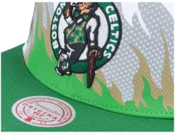 Boston Bruins Hot Fire White/Green Snapback - Mitchell & Ness -Mitchell & Ness 196945184193 6