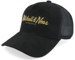 Pinscript Suede Black Trucker - Mitchell & Ness