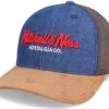 Hatstore Exclusive X Pinscript Denim Suede Trucker - Mitchell & Ness