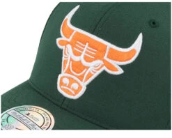 Chicago Bulls Orange And White Logo Dark Green 110 Adjustable - Mitchell & Ness -Mitchell & Ness HS2004376 6