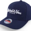 Branded Pinscript Navy/White Adjustable - Mitchell & Ness