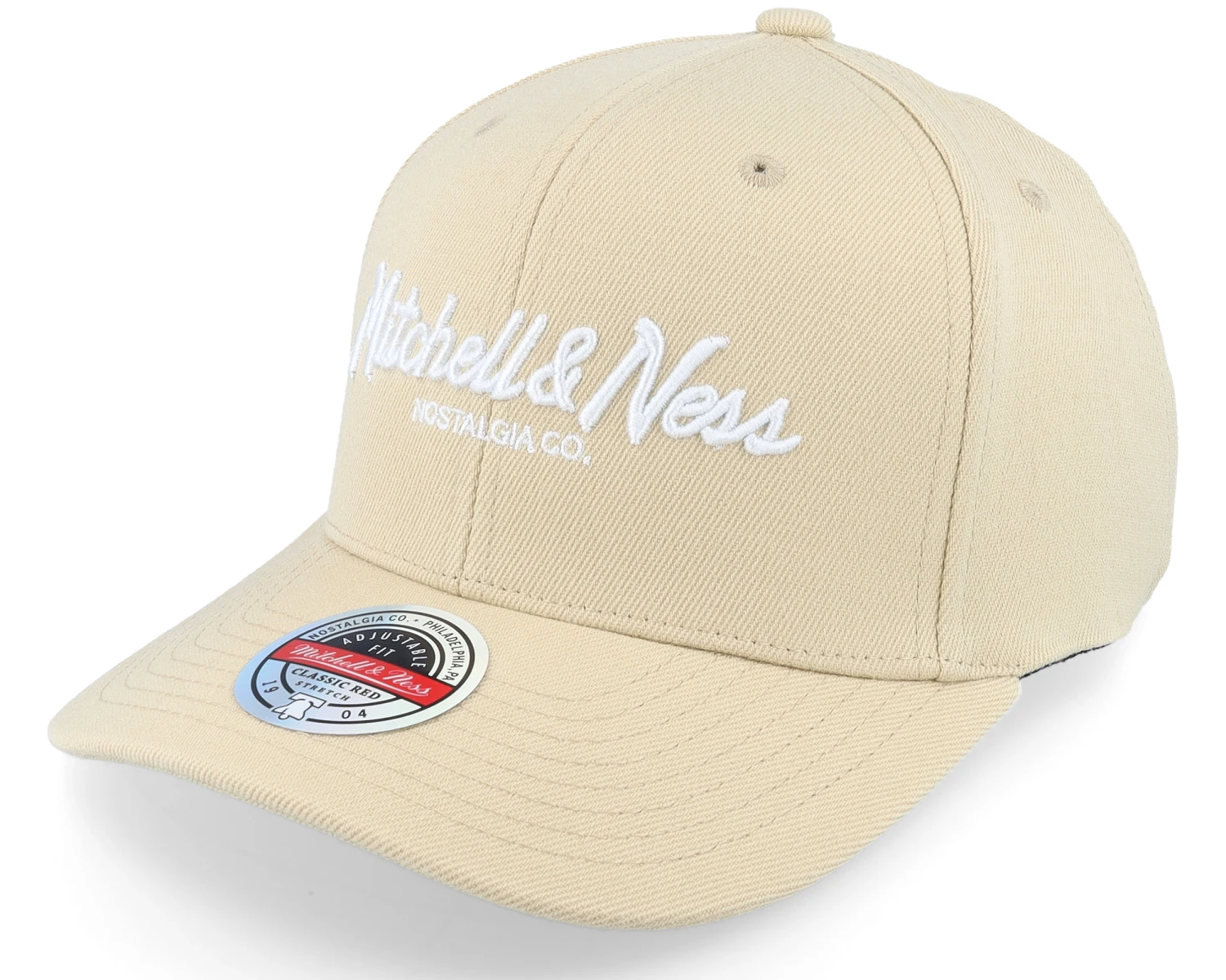 Branded Pinscript Khaki/White Adjustable - Mitchell & Ness 1 Branded Pinscript Khaki/White Adjustable - Mitchell & Ness