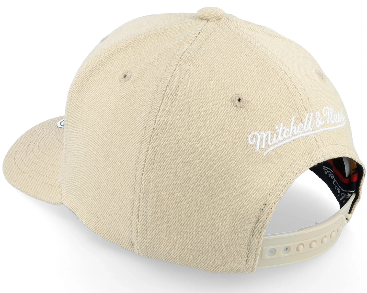 Branded Pinscript Khaki/White Adjustable - Mitchell & Ness 3 Branded Pinscript Khaki/White Adjustable - Mitchell & Ness - Image 3