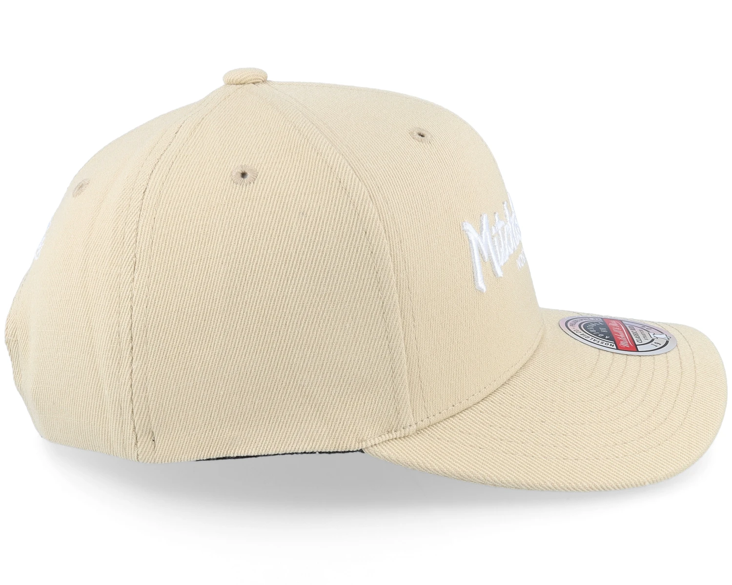 Branded Pinscript Khaki/White Adjustable - Mitchell & Ness 4 Branded Pinscript Khaki/White Adjustable - Mitchell & Ness - Image 4