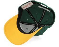 Pinscript 2 Tone Pro Crown Green/Yellow Adjustable - Mitchell & Ness -Mitchell & Ness HS2121132 5