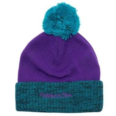 Two Tone Pom Beanie HWC Charlotte Hornets 1 Two Tone Pom Beanie HWC Charlotte Hornets