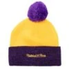 Two Tone Pom Beanie HWC Los Angeles Lakers