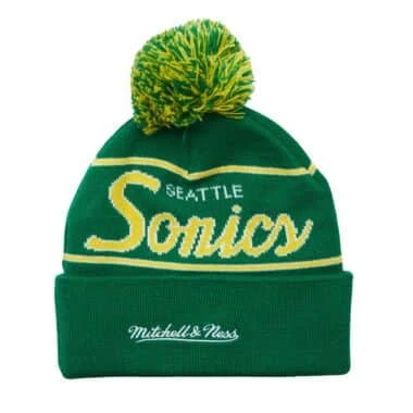 Script Pom Beanie HWC Seattle Supersonics 1 Script Pom Beanie HWC Seattle Supersonics
